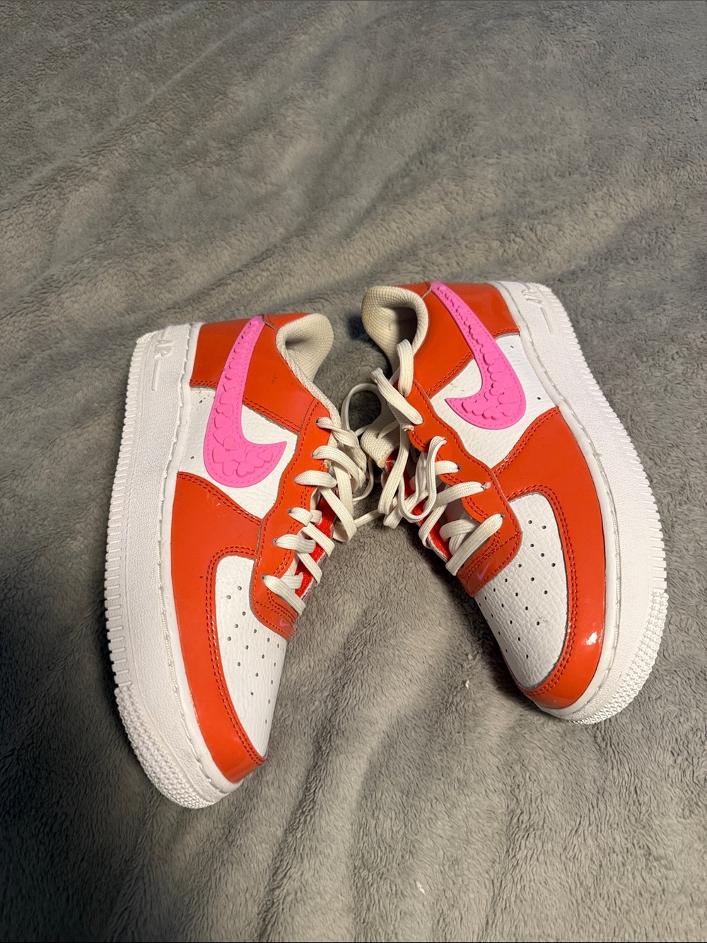 Kids High-Top Sneakers in Orange & Pink